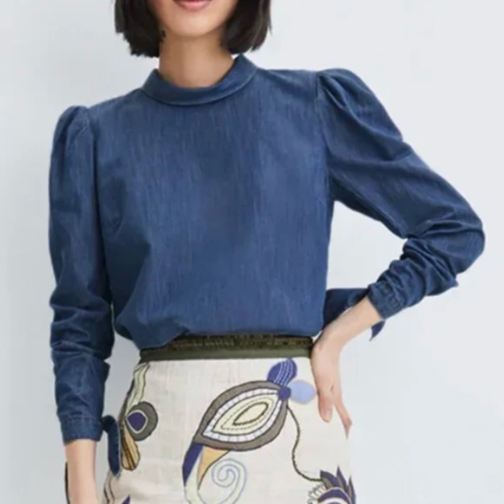 Veronica Beard Cornflower Isabel Top